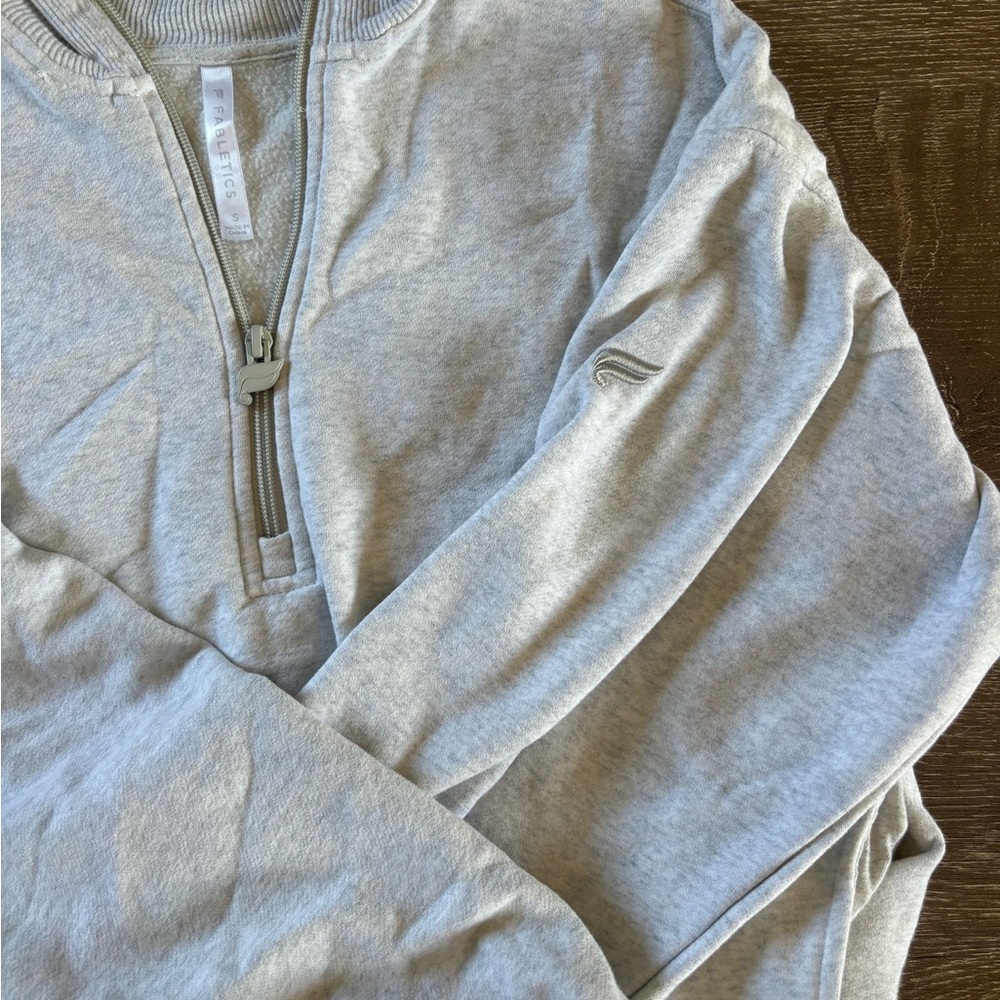 Fabletics Gray Quarter-Zip Sweater - image 1